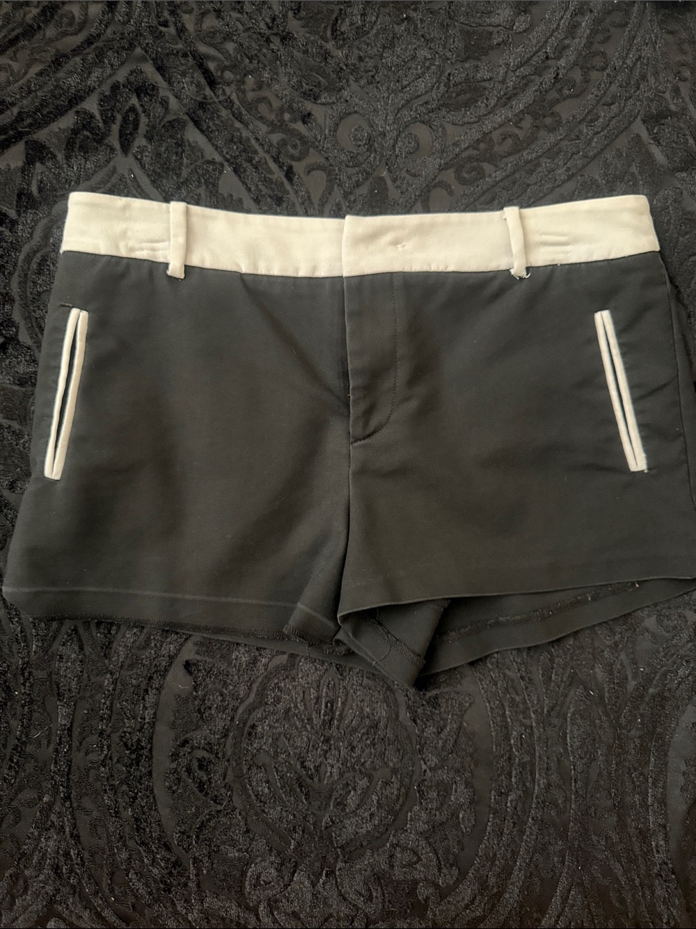 Forever 21 Black Shorts with Cream Waistband